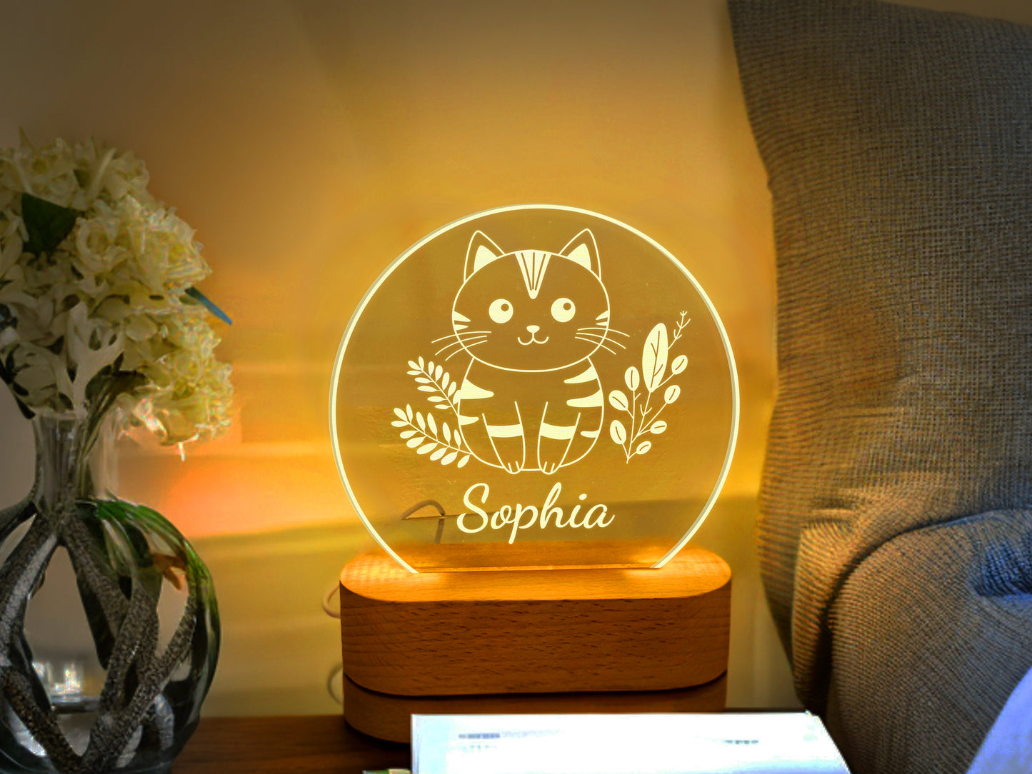 Cat Night Light for Kids