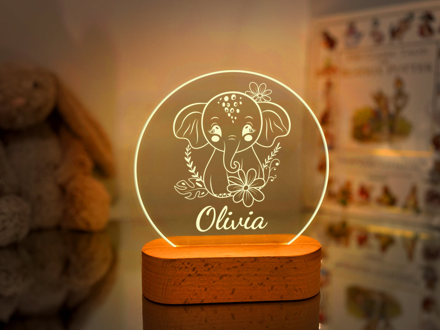 Elephant Night Light for Kids