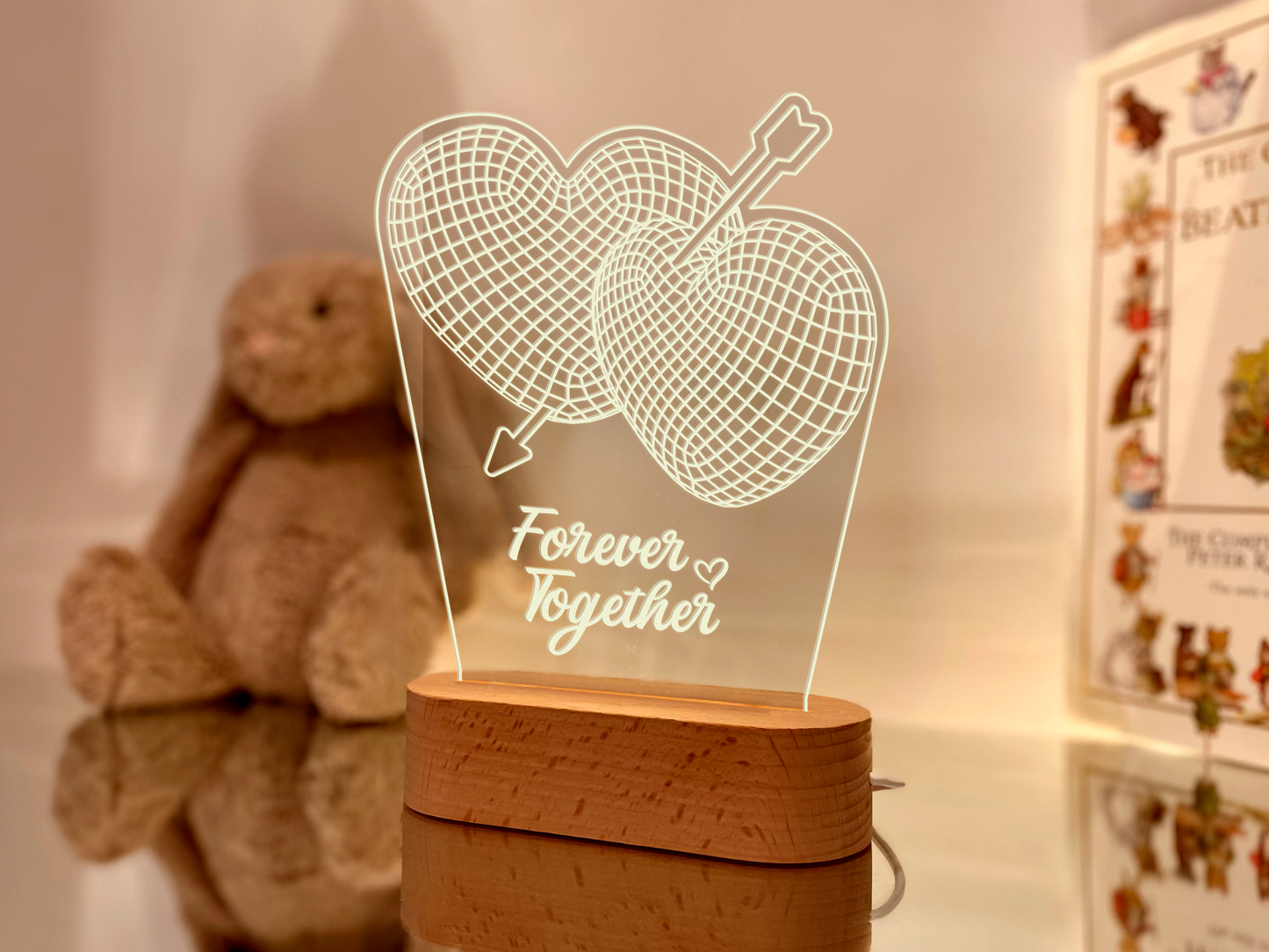 Forever Together Hearts Night Light for Lovers
