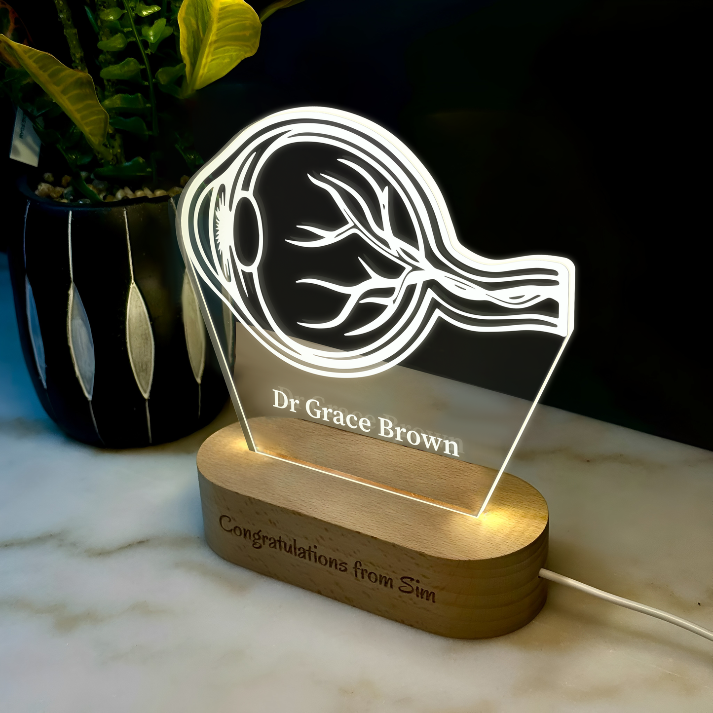 Custom Award | Gift | Nightlight for Ophthalmologist