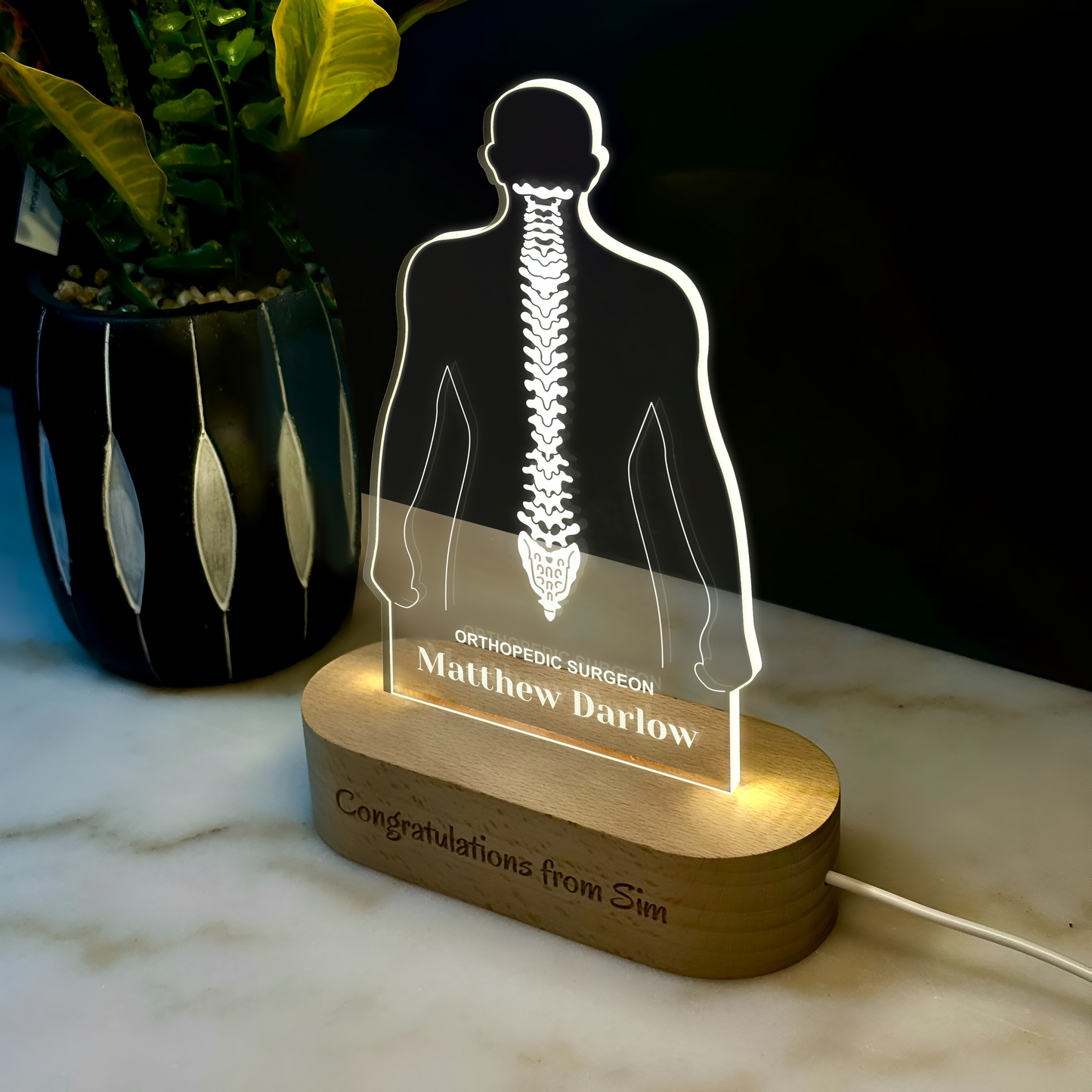 Nightlight | Award | Gift for Orthopedic Surgeon