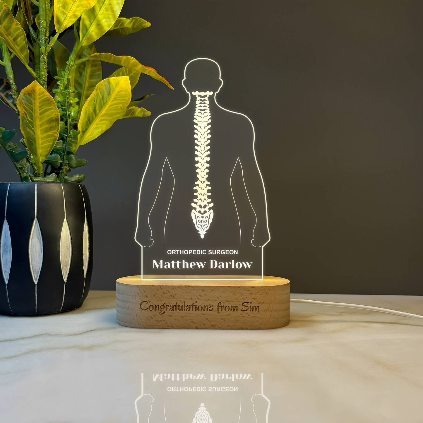 Nightlight | Award | Gift for Orthopedic Surgeon