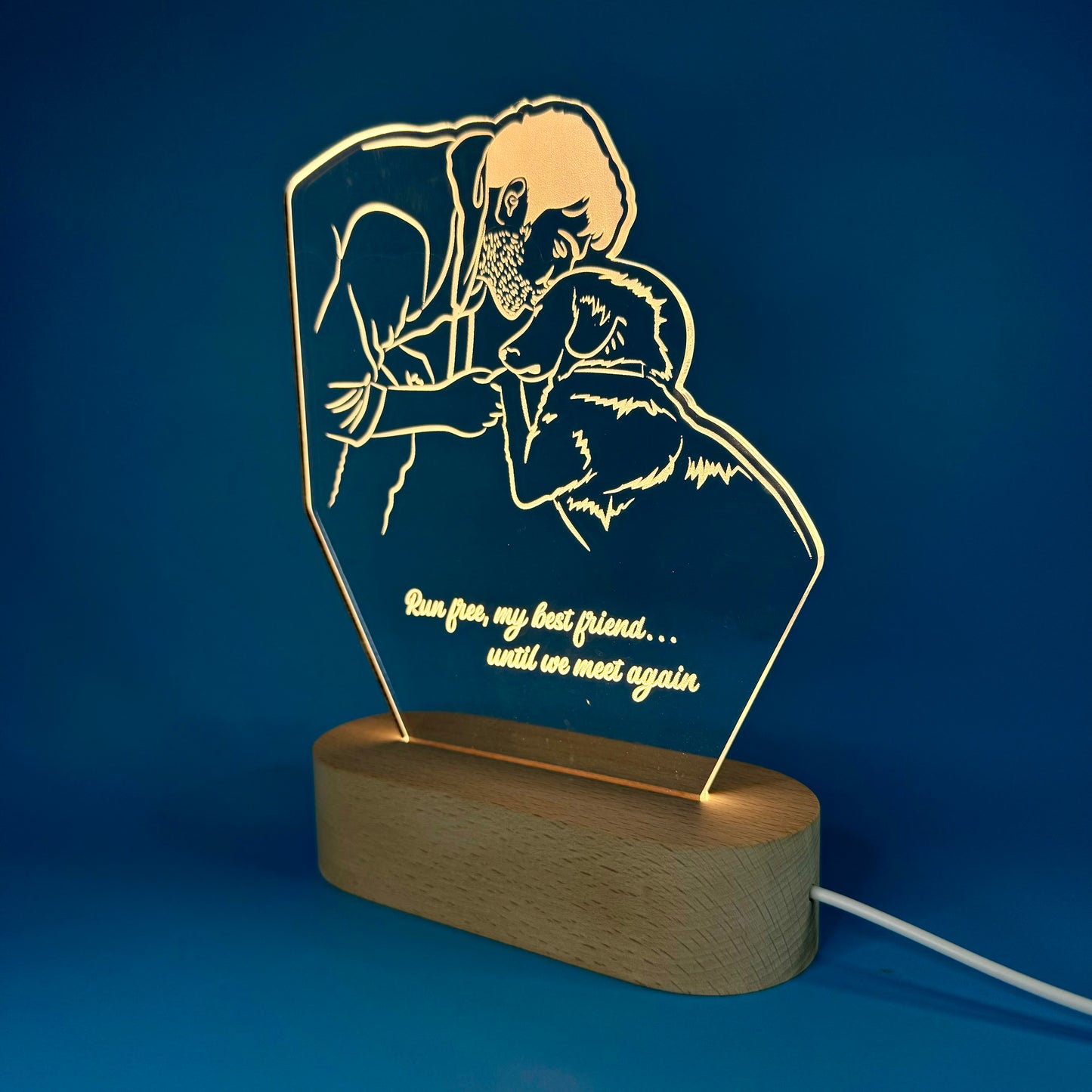 Custom LED Night Light for Pet Lovers – Personalized with Your Pet's Photo & Name!