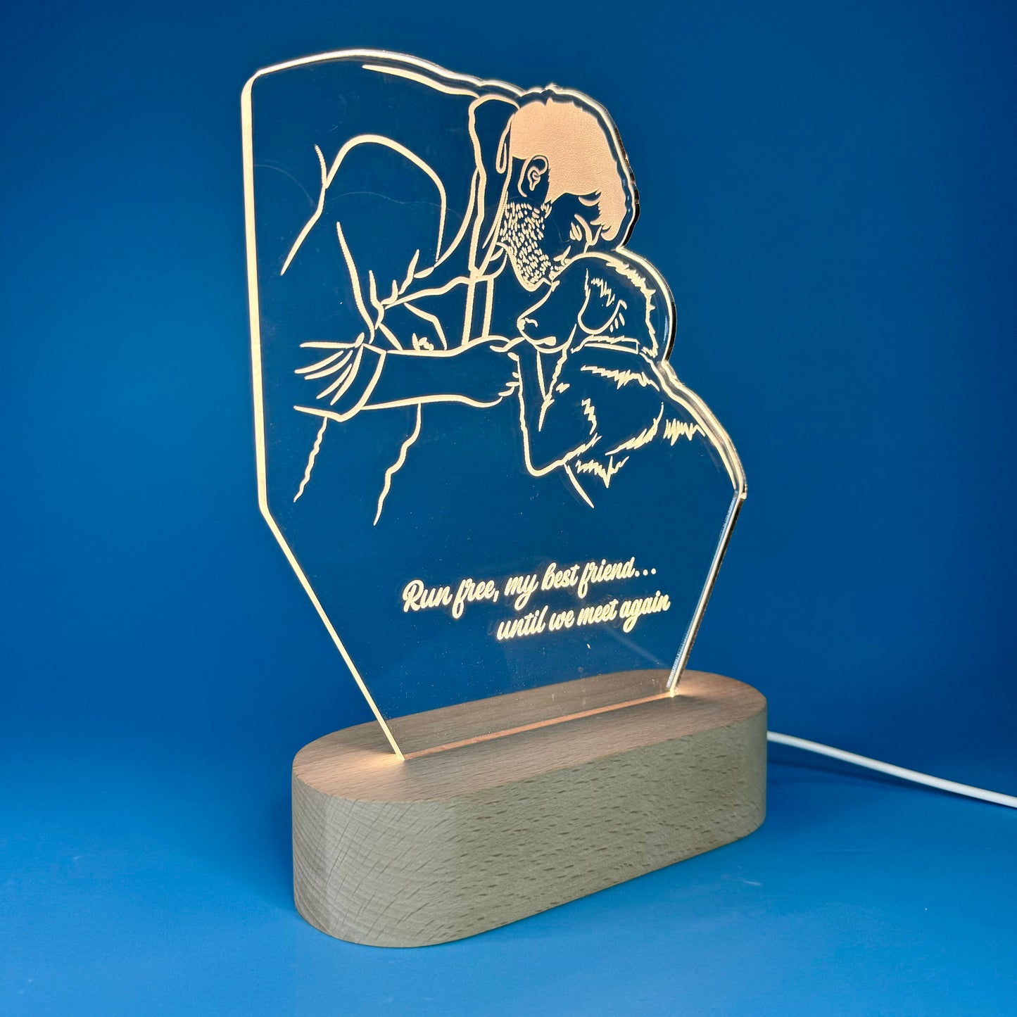 Custom LED Night Light for Pet Lovers – Personalized with Your Pet's Photo & Name!