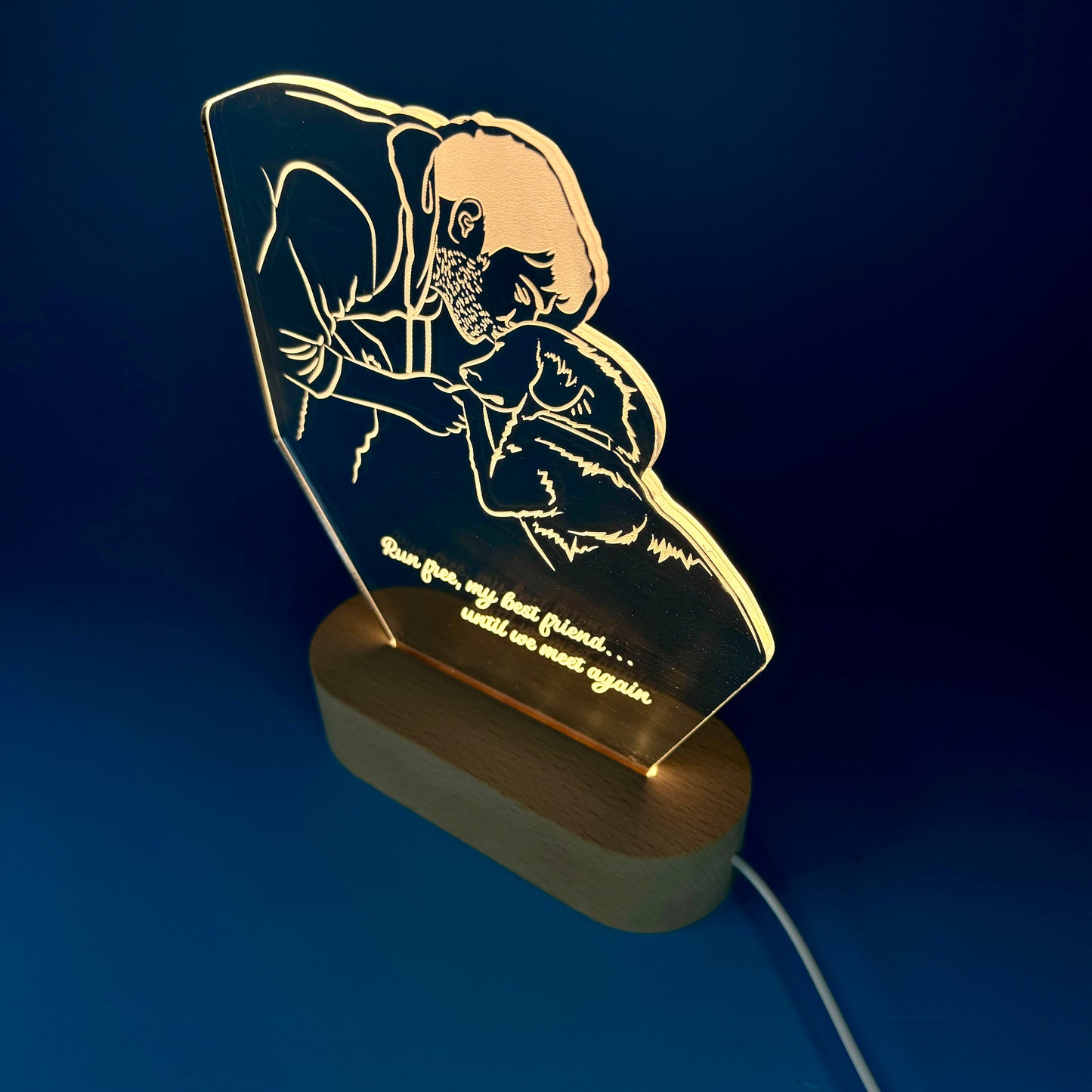 Custom LED Night Light for Pet Lovers – Personalized with Your Pet's Photo & Name!