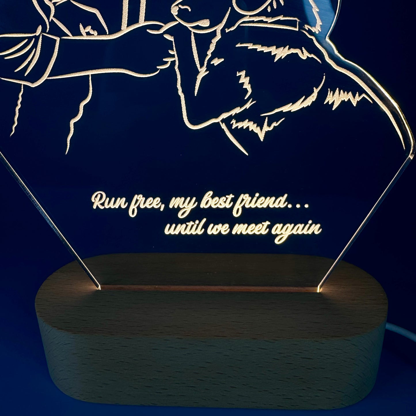 Custom LED Night Light for Pet Lovers – Personalized with Your Pet's Photo & Name!
