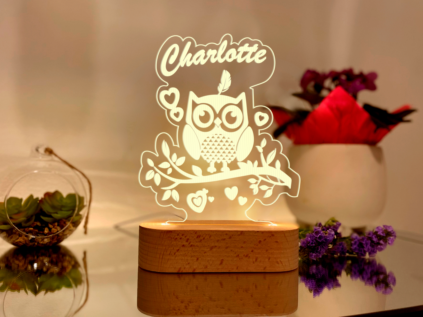 Delivery Owl Hedwig, Errol, Pigwidgeon, Hermes, Harry Potter Owl Post Night Light for Kids