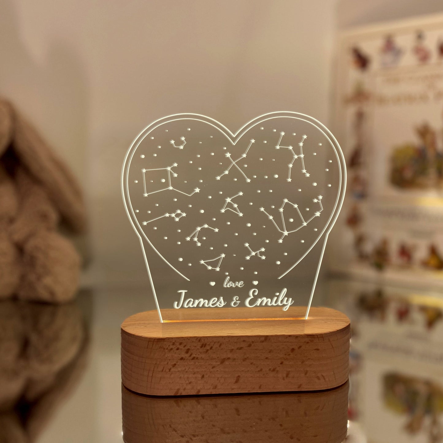 Constellation Heart Night Light - Gift for Lovers