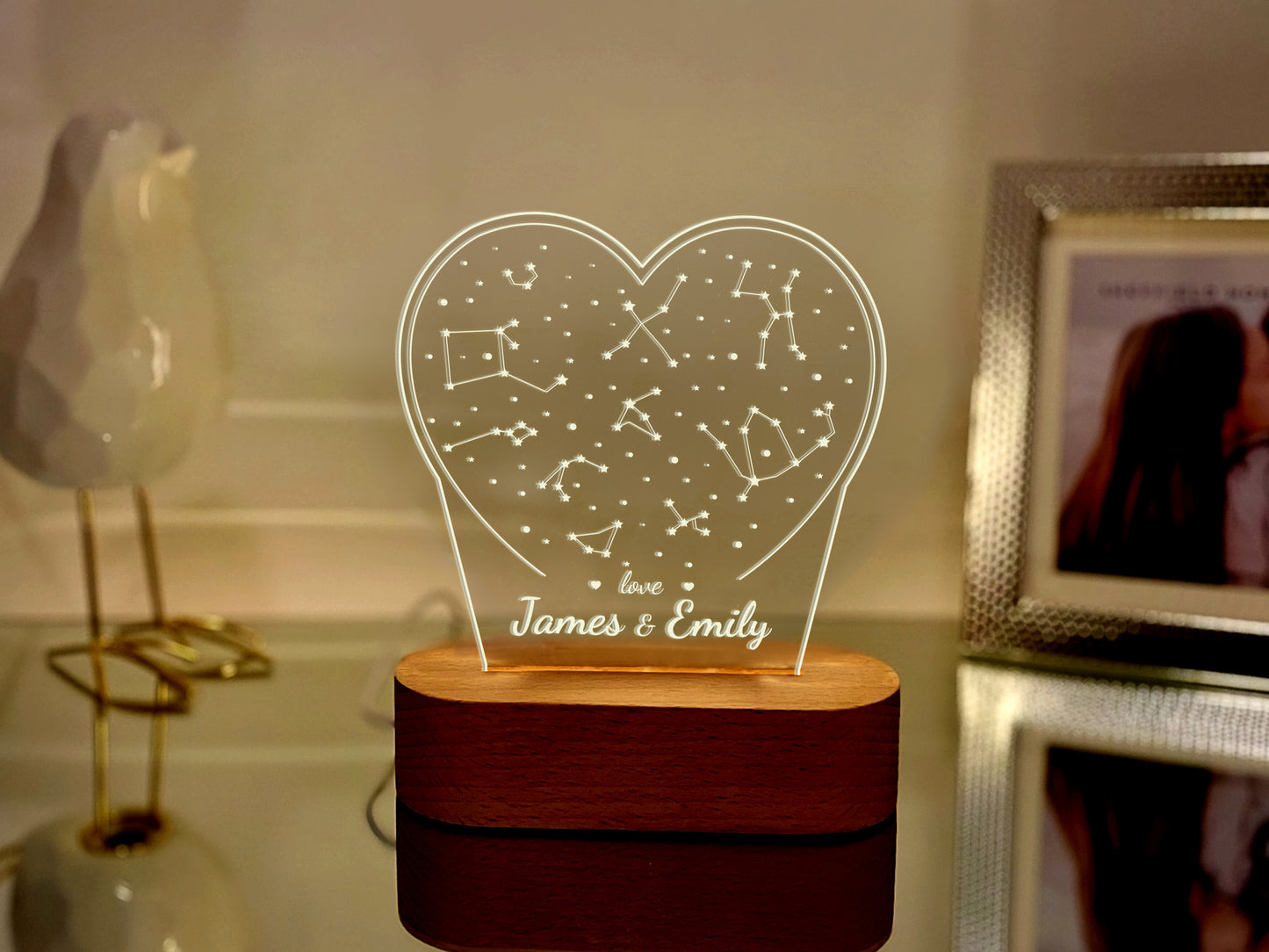 Constellation Heart Night Light - Gift for Lovers