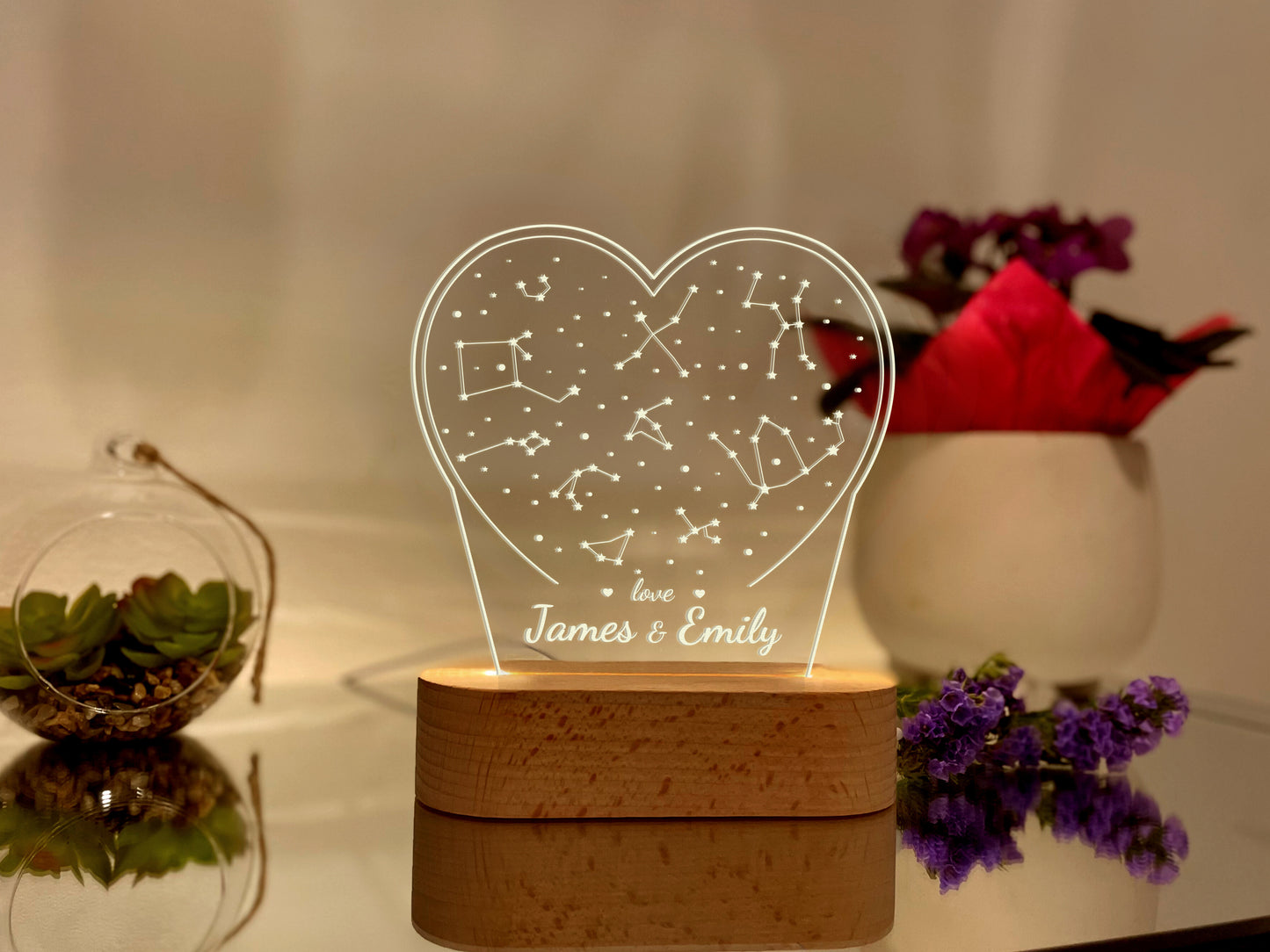 Constellation Heart Night Light - Gift for Lovers