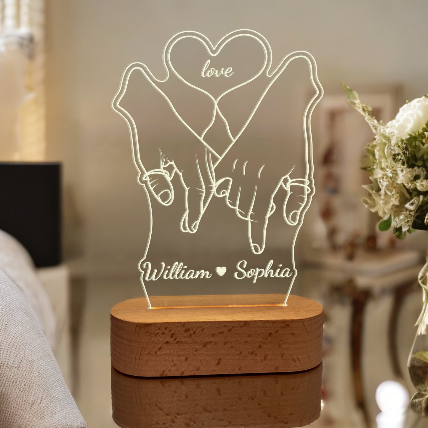 Personalized Pinky Promise Night Light - Gift for Lovers