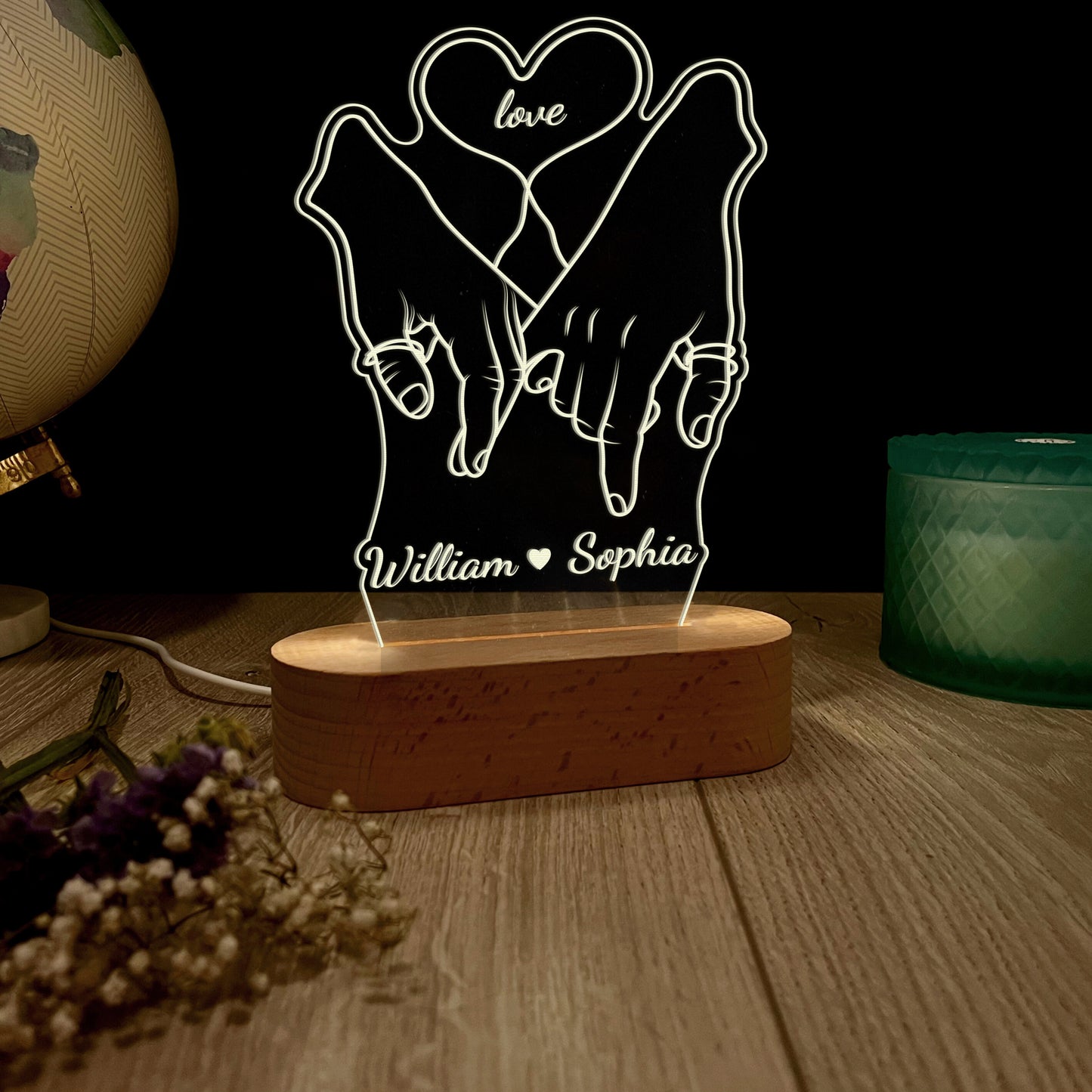 Personalized Pinky Promise Night Light - Gift for Lovers
