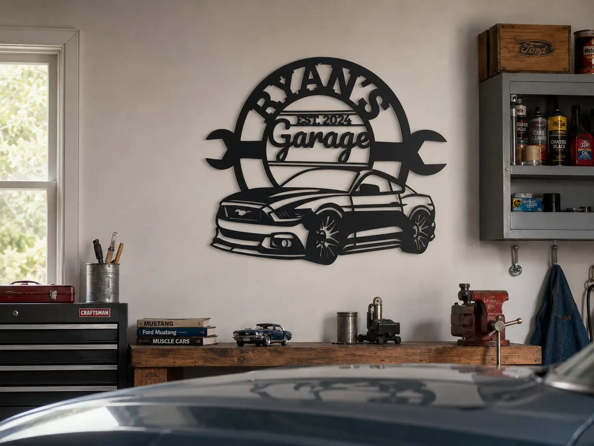 Garage wall sign