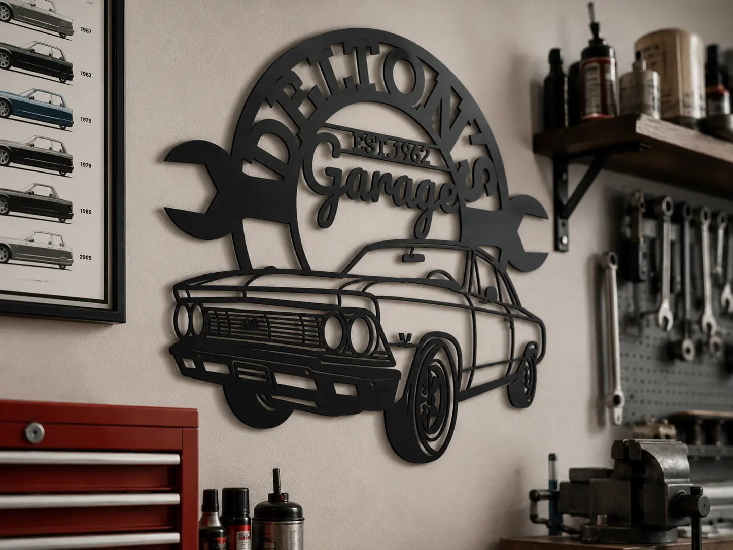 Garage wall sign