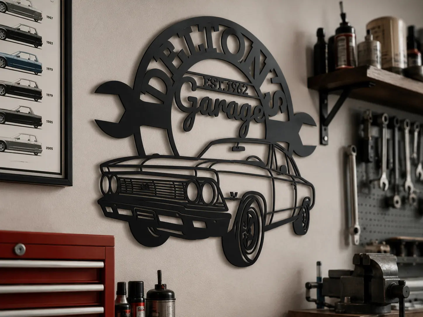 Garage wall sign