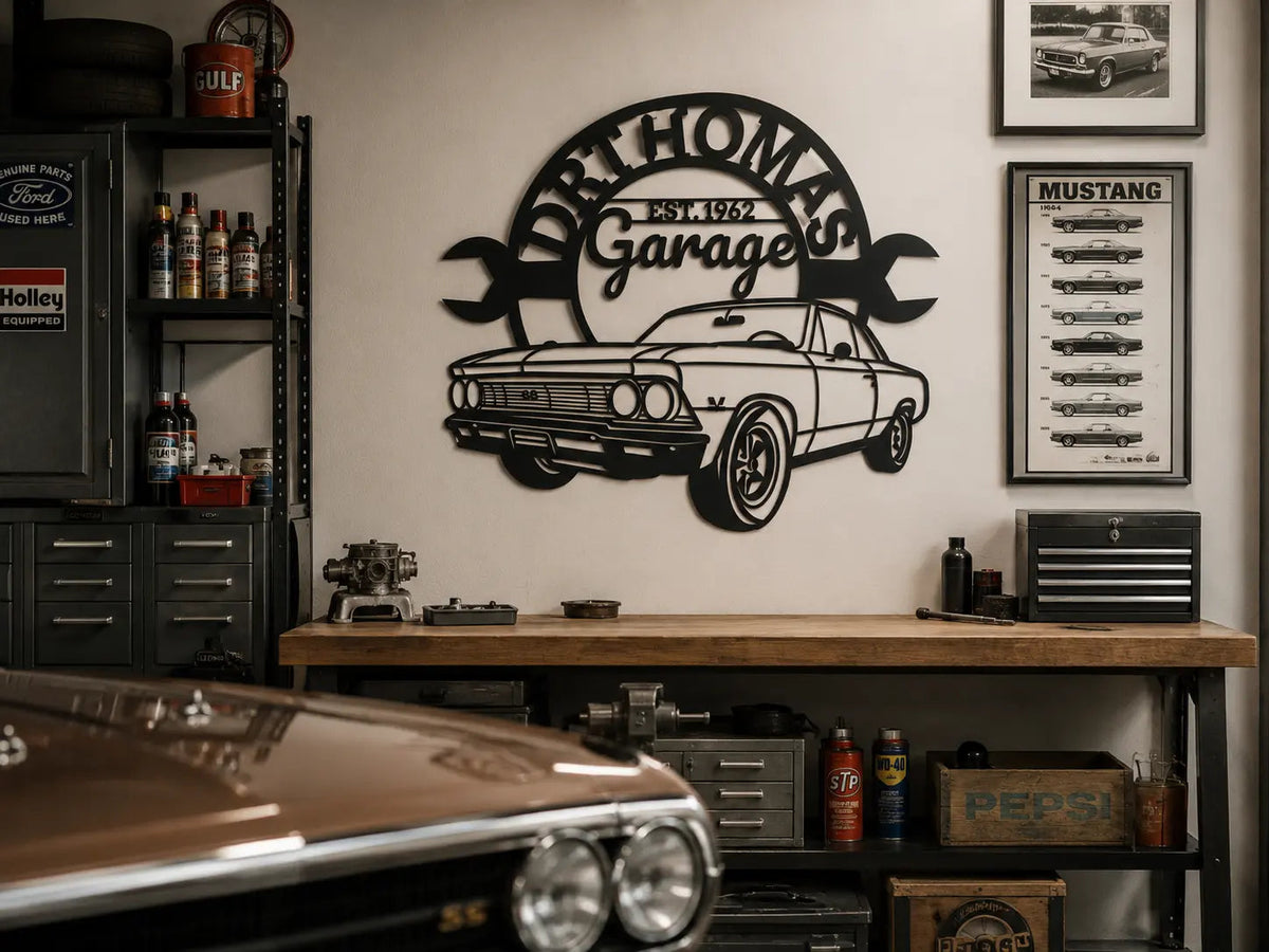 Garage wall sign