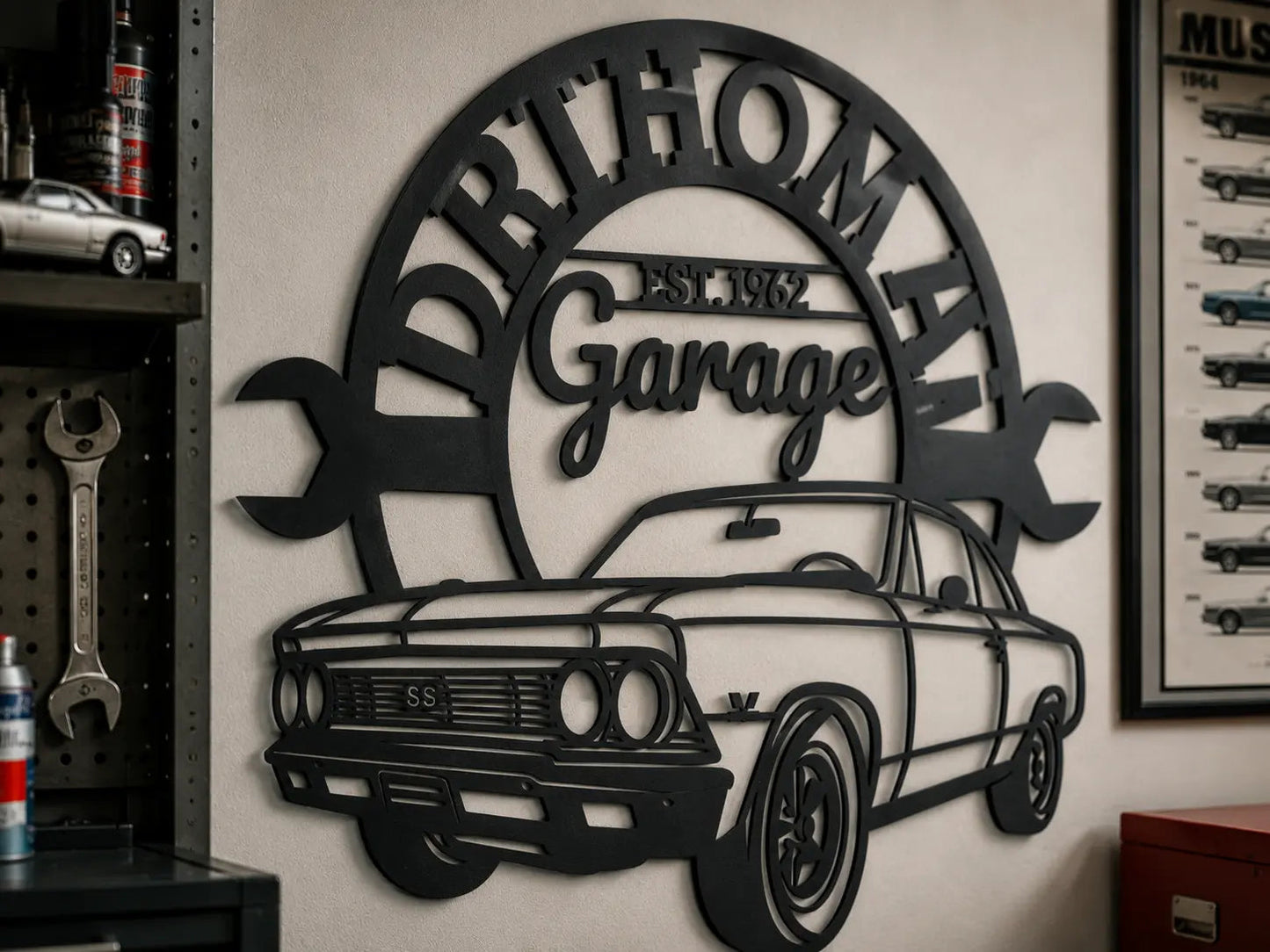 Garage wall sign