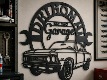 Garage wall sign