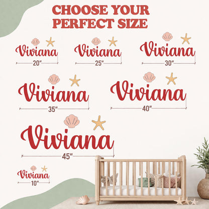 Name sign size chart
