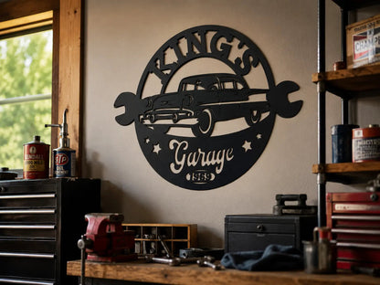 Garage wall sign details