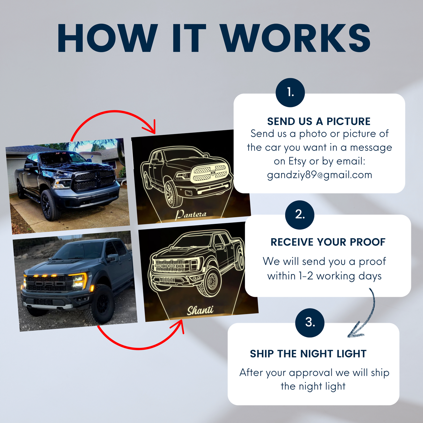Custom display light for Car Lovers – Personalized with Your Favorite Car!