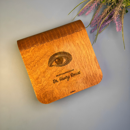 Wooden Gift Box for a Ophthalmologist