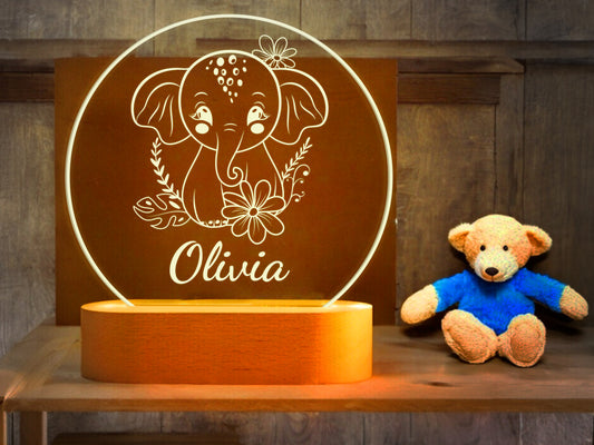 Elephant Night Light for Kids