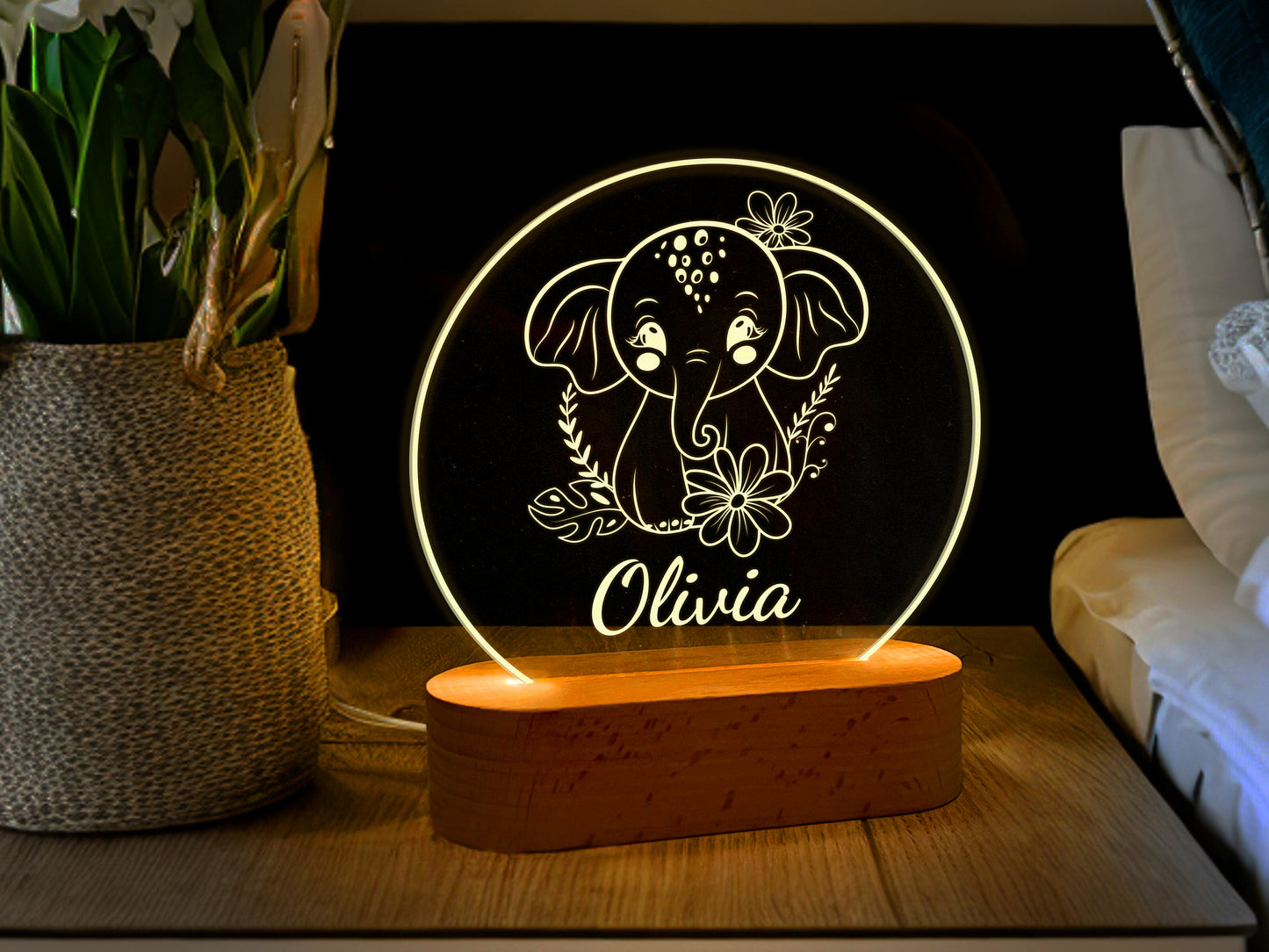 Elephant Night Light for Kids