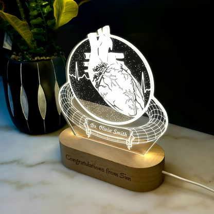 Custom Award | Gift | Nightlight for Cardiologist