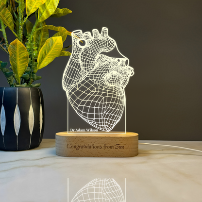 Custom Award | Gift | Nightlight for Cardiologist