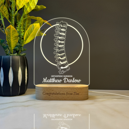 Custom Award | Gift | Nightlight for Orthopedic Surgeon