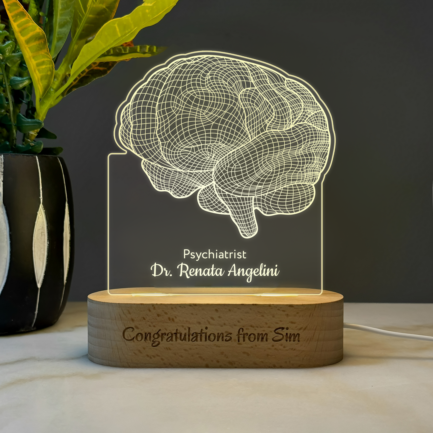 Custom Award | Nightlight | Gift for Heart Psychiatrist, Psychologist