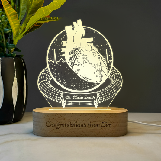 Custom Award | Gift | Nightlight for Cardiologist