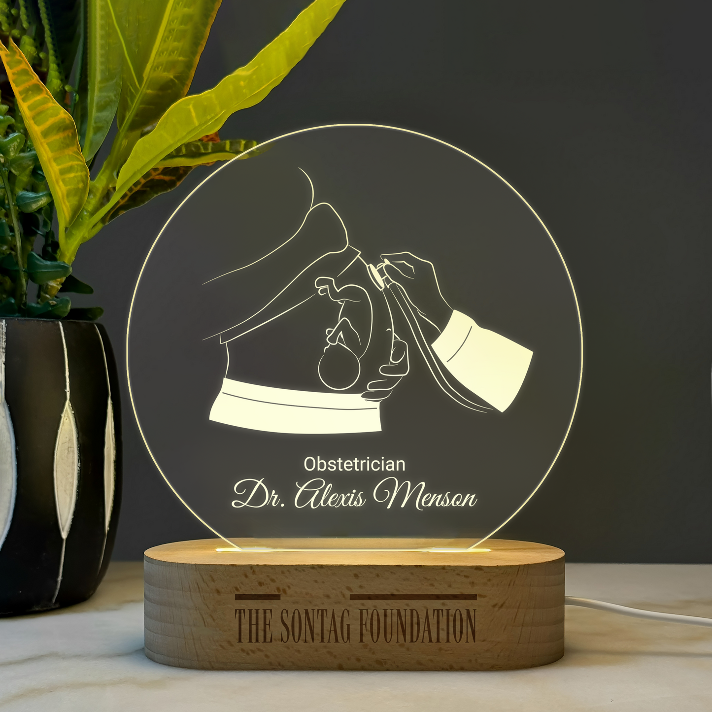 Custom Award | Nightlight | Gift for Obstetrician