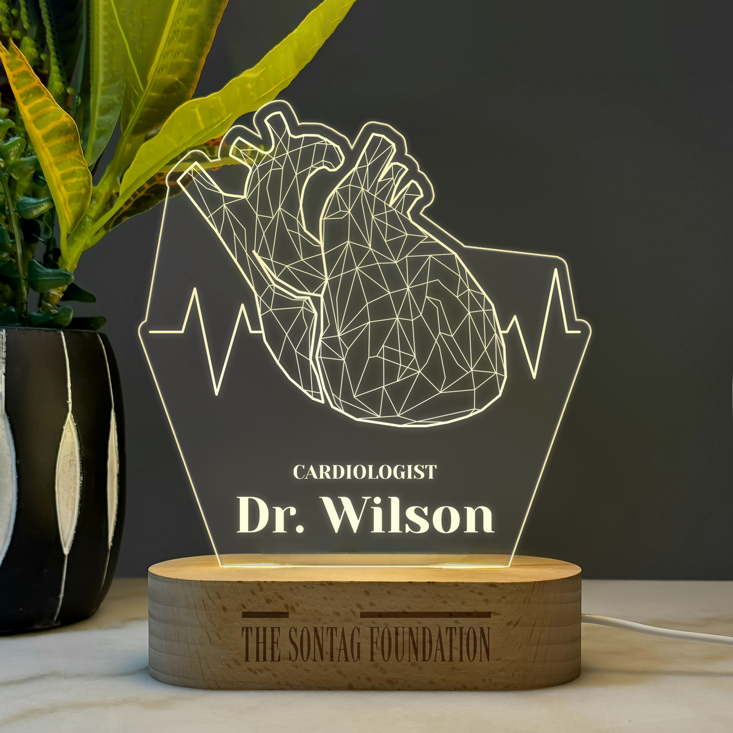 Custom Award | Nightlight | Gift for Cardiologist