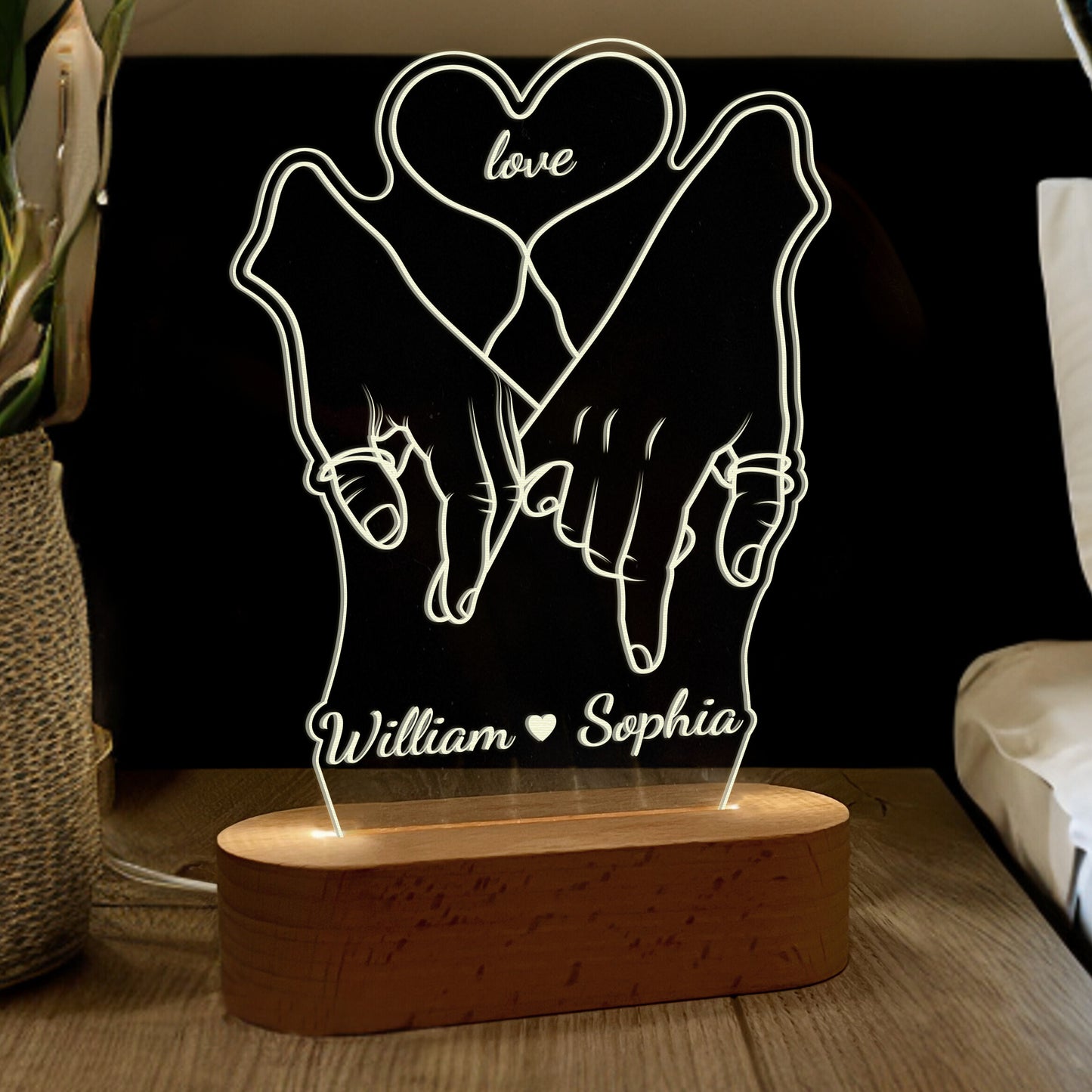Personalized Pinky Promise Night Light - Gift for Lovers