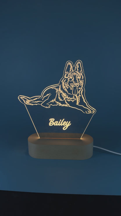 Custom LED Night Light for Pet Lovers – Personalized with Your Pet's Photo & Name!